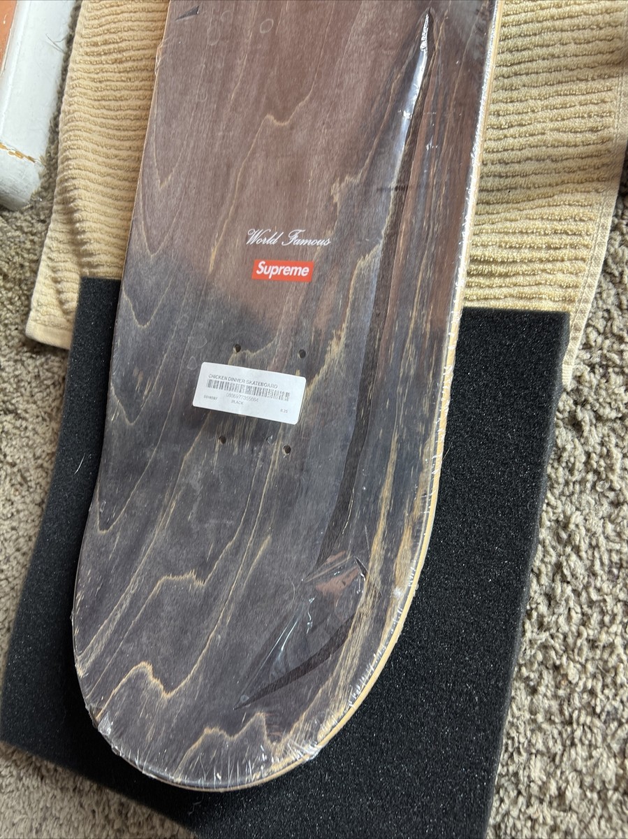 SUPREME CHICKEN DINNER SKATEBOARD DECK BLACK SS18 8.25 “ Brand New