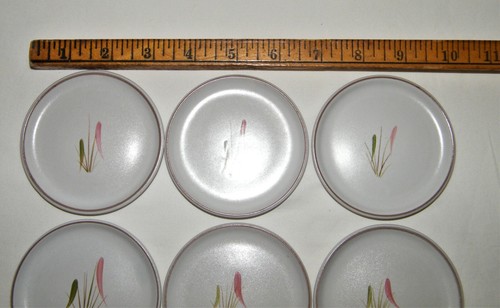 Set 6 A College BOURNE DENBY STONEWARE "Spring" BUTTERSTREICHELN ~ kleine Teller ~ England - Bild 3 von 6