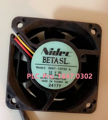1PCS NEW   D06T-12PS2 12V 0.25A 6CM 6025 3 wire cooling fan Fast delivery *cc
