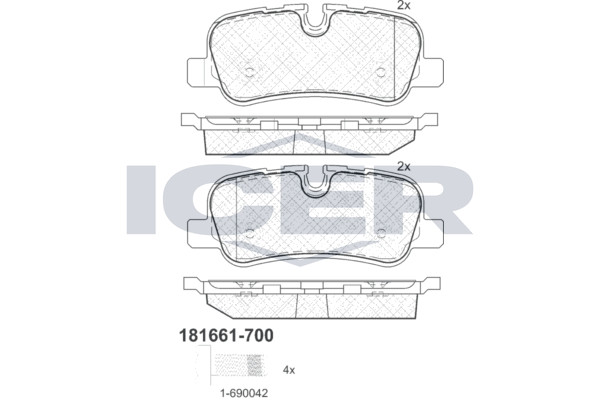 Bremsbelagsatz Hinten Lucas-Trw-System FüR Land Rover Discovery 02-18 LR-055455-image