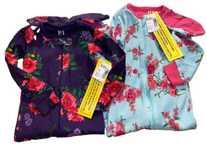 JC WOW! Set of 2 NWT The Children's Place 12-18M Floral Snug Cotton Sleepers