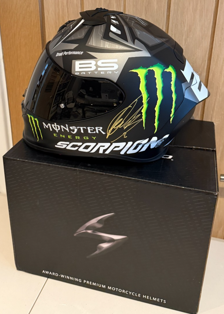 Fabio Quartararo signed Scorpion EXO-R1 AIR Fabio Monster Helmet