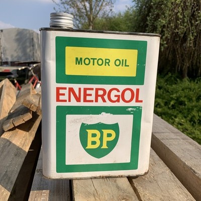 BP British Petroleum Öldose 60er Jahre Energol 2 Liter Deko Garage Oldtimer