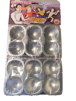 Vintage Boobie Cupcake Pan Mold Tin Party Humor