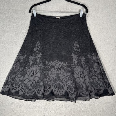The Limited Size 8 Skirt Layered Chiffon Silk Victorian Goth Vamp Whimsigoth