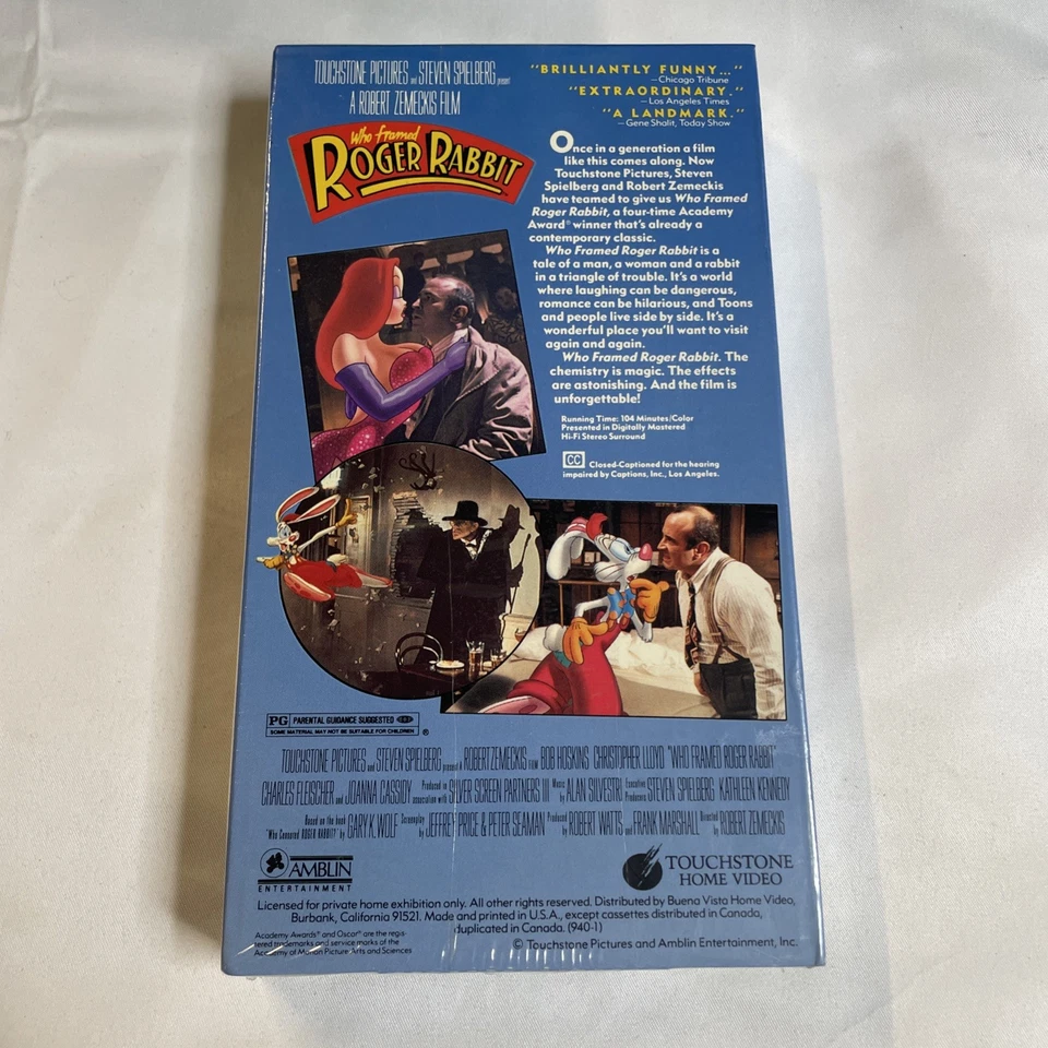 Brand New Sealed! Who Framed Roger Rabbit (VHS, 1997) Vintage - Image 2 of 4