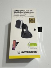 Scosche MagicMount Pro Magnetic Phone Mount with Suction Cup - Black/Silver
