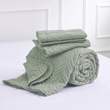 California King Size Quilt Bedding Set Sage Bedspreads - Cal King Summer Quilt