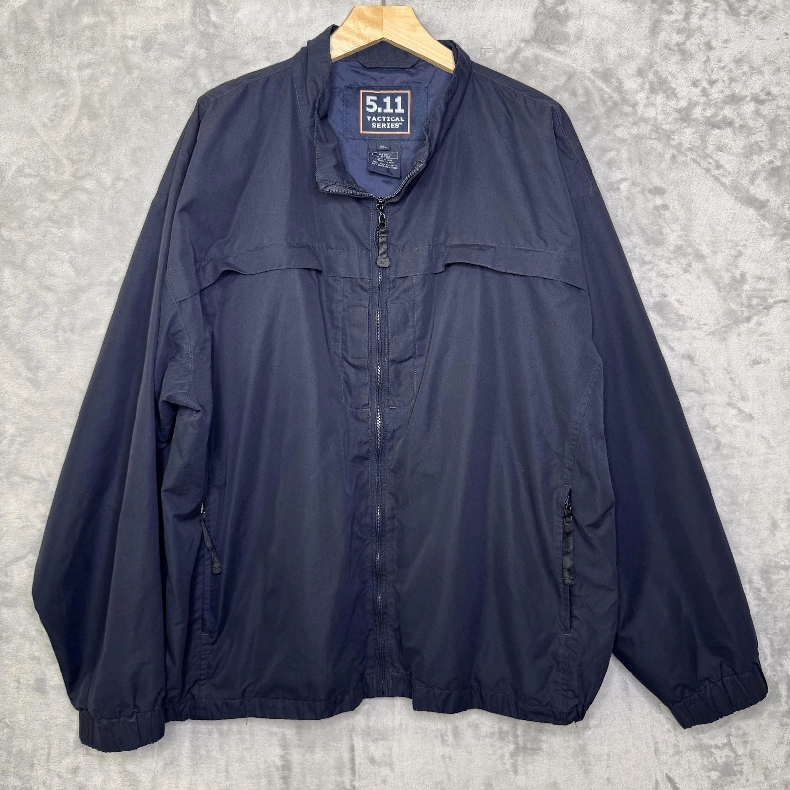 5.11 Tactical Series Jacket Mens 2XL Navy Lightweight Windbreaker Zip Pockets