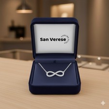 925 Sterling Silver Infinity Necklace -Forever Love Promise Pendant Gift for Her