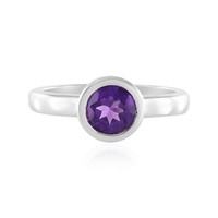 Cavill Amethyst Ring Aus Sterlingsilber 0,626Ct Lila Echtschmuck Rund Plattiert-