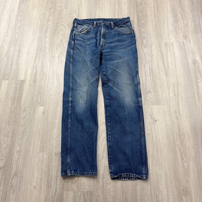 Vintage Rustler Jeans Men's 34x32 Blue Faded Grunge Western Rodeo 90s Rancher 