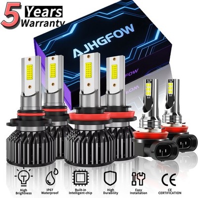For Toyota Camry 2007-2014 LED Headlight 10000K High Low Beam Fog Light Bulbs