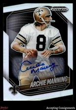 2025 Panini Prizm Black Autographs Prizms Silver #97 Archie Manning AUTO SAINTS