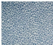 M9818 Delft Chenille Animal Print Blue Upholstery Fabric - 7 Yards
