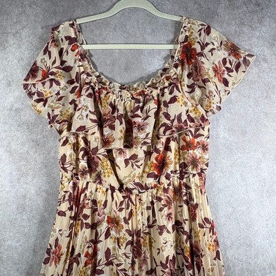woman yellow maxi dress Serena Yellow Eyelet Maxi Dress M
