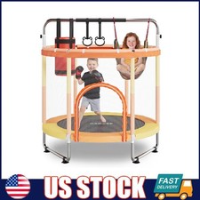 60" Kids Trampoline with Safety Enclosure Net ,Indoor Outdoor Trampoline 400LBS