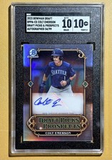 2023 Bowman Draft DPPA-CE Colt Emerson Auto /99 (54/99) SGC 10 AUTO 10 Mariners