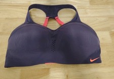 Nike Sports Bra Womens Purple Orange Racerback Dri-Fit High Support Size Medium