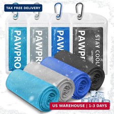 4 Packs Cooling Towels for Neck and Face, Soft Breathable Gym Towels with Waterp