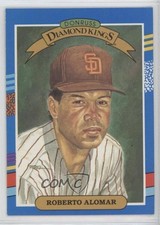 1991 Donruss Diamond Kings Roberto Alomar (3 Yellow Stripes Top Right) HOF 05up