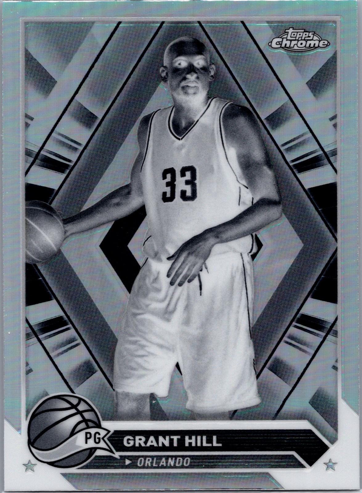 Grant Hill 2023-24 Topps Chrome Negative Refractor Orlando Magic #111 HOF