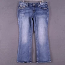 Vigoss Jeans Womens 16 Blue Denim Mid Rise Dublin Boot Cut Heritage Fit