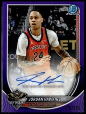 2025-26 Bowman #BCA-JA Jordan Hawkins Chrome Autographs Purple Refractor #/250