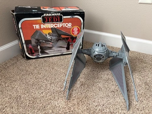Vintage 1984 Kenner Star Wars ROTJ TIE Interceptor Vehicle Complete