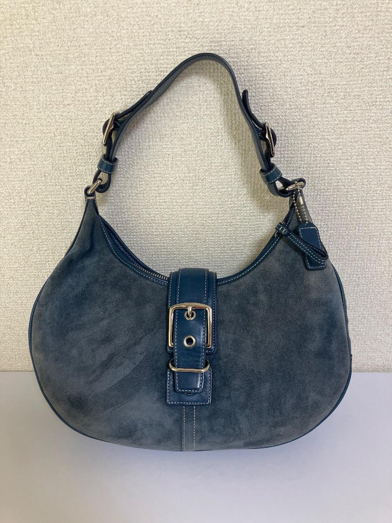 Coach Soho Hobo Black Leather Shoulder Bag Crossbody Pre-Owned