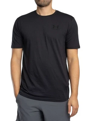 Under Armour Pour des hommes T-shirt ample avec logo sur la poitrine gauche, Noi - Photo 1/4