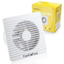 100mm Bathroom Extractor Fan 12W Quiet Wall Vent Fan w/ Backdraft Flap