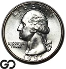 1951 Washington Quarter, Solid Gem BU++
