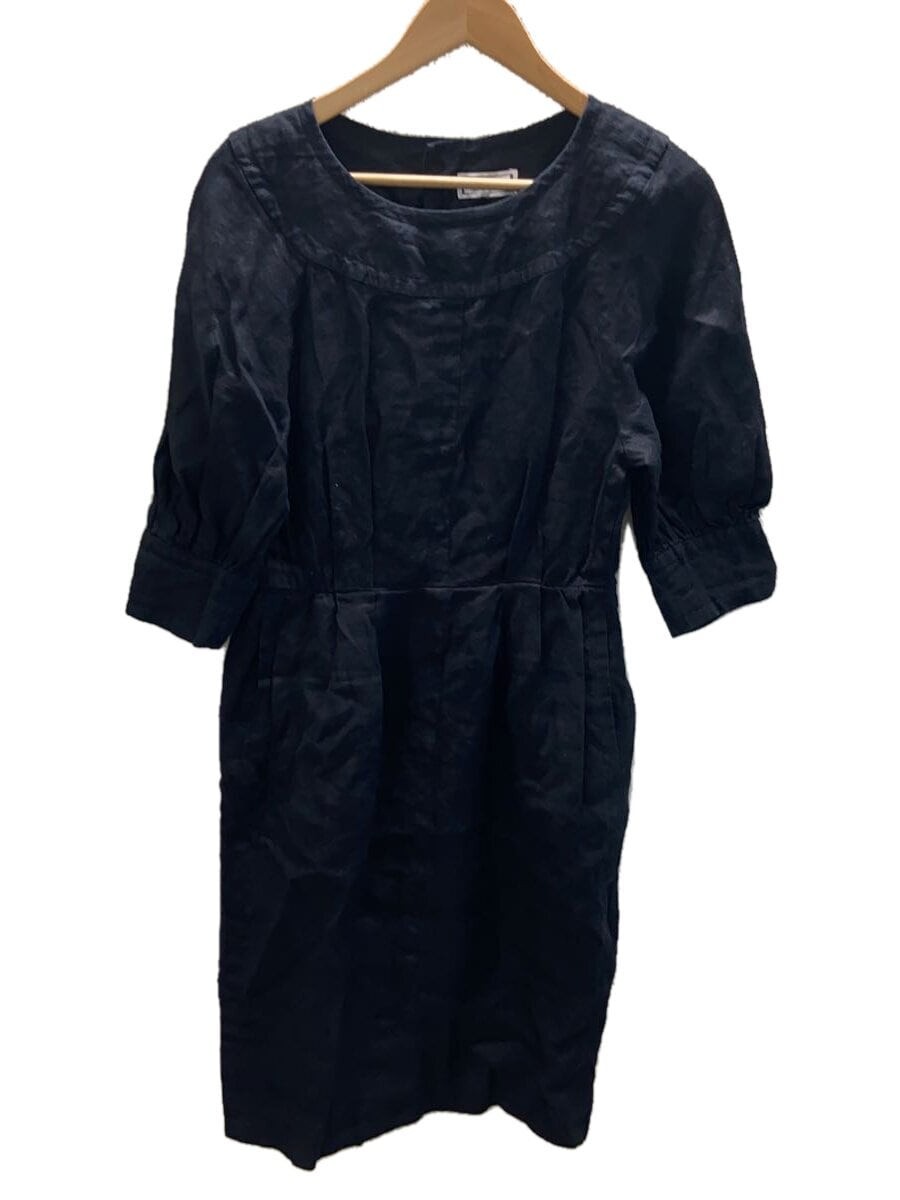 Abito manica corta YVES SAINT LAURENT taglia M lino nero tinta unita