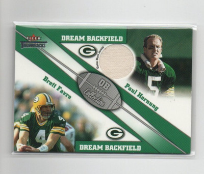2002 Fleer Throwbacks - Dream Backfield Brett Favre, Paul Hornung (MEM)