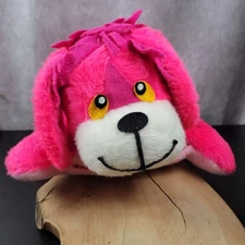 Dardenelle Co Original Pillow Pets Puppy Dog Hot Pink 15" Plush Lying Down Pouch