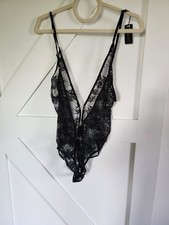 mapale black lace teddy nwt sz M/L