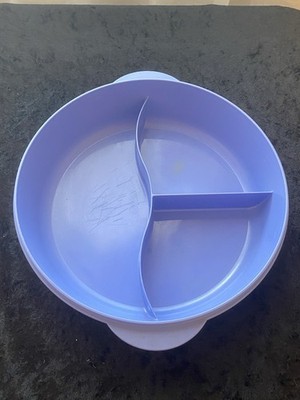 Tupperware Microwave Safe Large Divided Dish Purple Replacement 3 Section READ