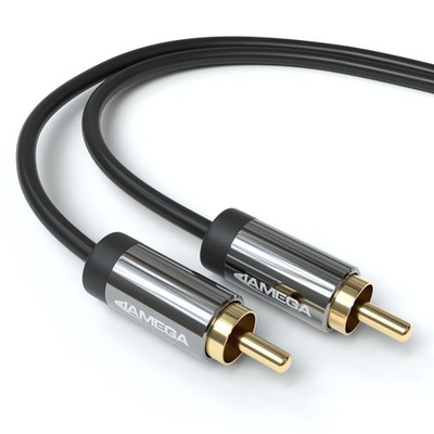 10m Subwoofer Kabel Cinch RCA Kabel Digitales Koaxial HiFi Audio Kabel 2x Cinch