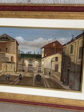 Quadro Olio Milano Porta Nuova Vintage Firmato Franzini ?