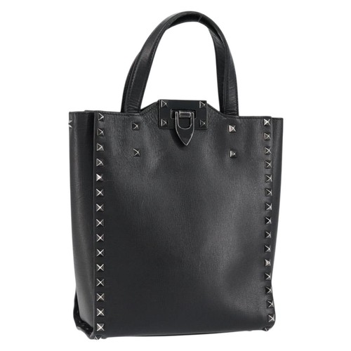 Valentino Garavani Rockstud Tote Rigid Leather Black Handbag