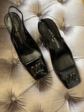 NEW LOUIS VUITTON SHAKE SLINGBAC PUMP 9.5CM WOMAN SHOES SIZE 38 ITALY