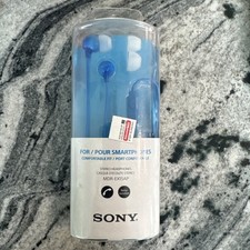 Sony MDR-EX15AP in-ear stereo headphones in blue