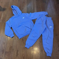 Youth Nike Sportswear Club Fleece Blue Hoodie sz M Joggers Sweatpants sz S