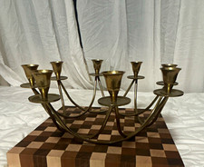 Brass Arch Candle Holder Mid-Century Modern Taper Free Standing
