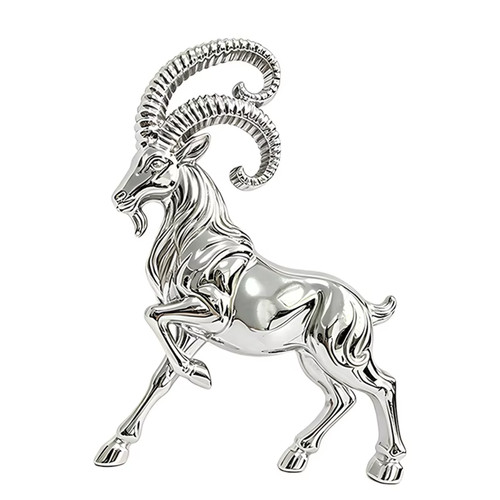 Luxury Silver Tone Ram Brooch Pin Vintage Goat Animal Aries Statement Jewelry Gi