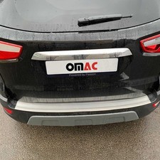 Rear Bumper Sill Cover Protector Guard For Ford Ecosport 2018-2022 Brushed Steel
