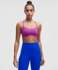  Size 6 NWT Lululemon Flow Y BRA Nulu Light Support A  C Cups Vivid Plum