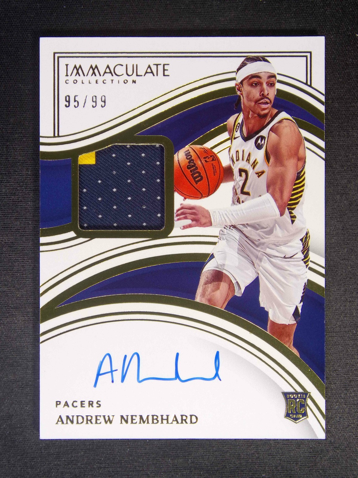 2022-23 Panini Immaculate Andrew Nembhard #122 RC Rookie Patch Auto RPA /99