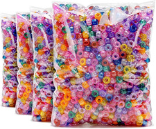 Pony Beads, 4000Pcs Glitter Color, Beads for Jewelry Making, Beads for Crafts, B